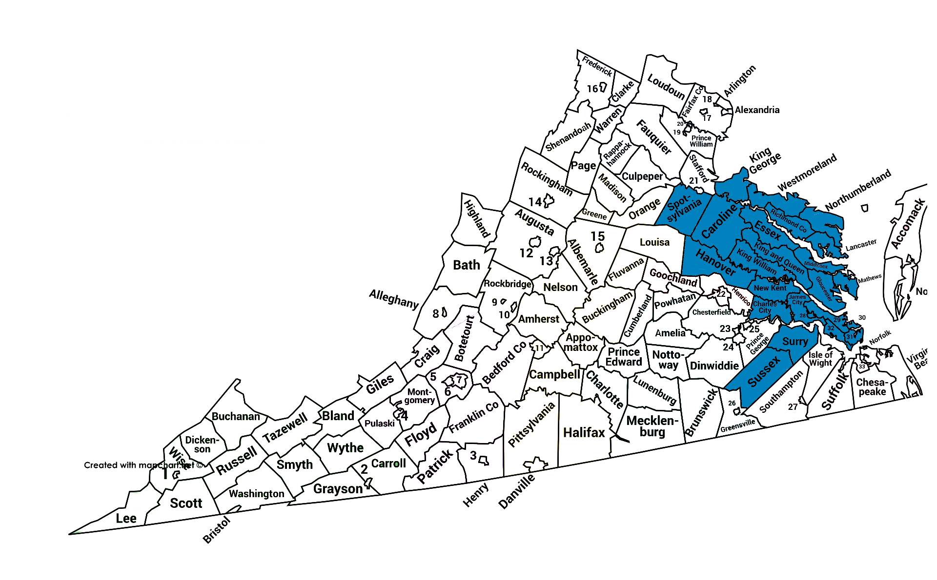 메리 루이스 게르데스 지역 지도
